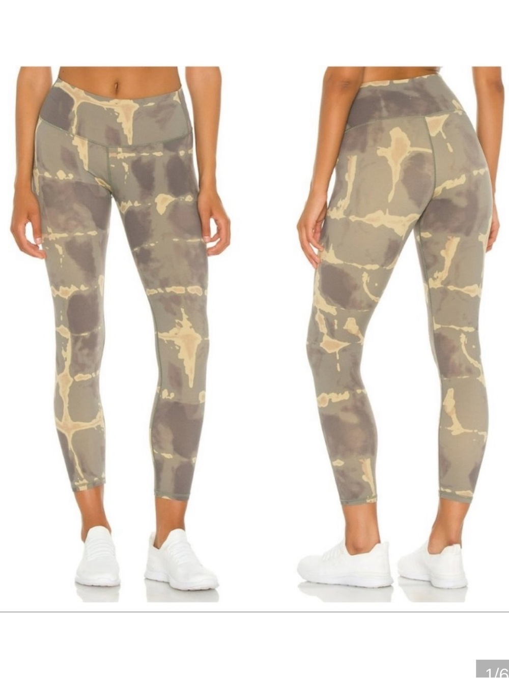 VARLEY Luna High Rise Leggings Golden Tie Dye Size Medium